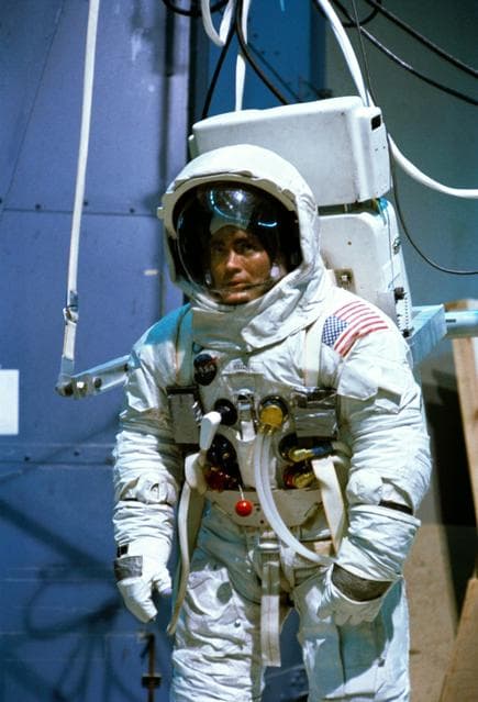 NASA image: Apollo 13 Astronaut Fred Haise during lunar surface simulation training