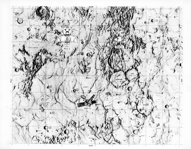 NASA image: Map - Lunar Samples