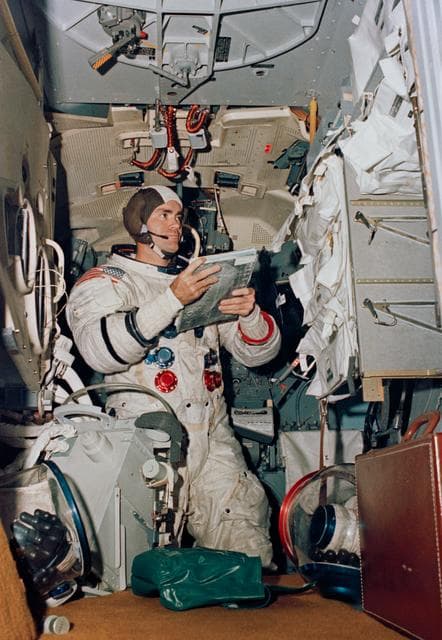 NASA image: Astronaut Fred Haise participates in simulation training