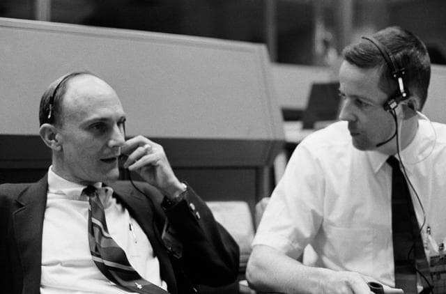 NASA image: View of Mission Control Center during the Apollo 13 liftoff