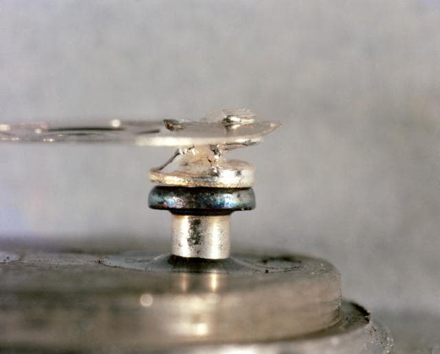 NASA image: Fused thermal switch from Apollo Service Module oxygen tank after test