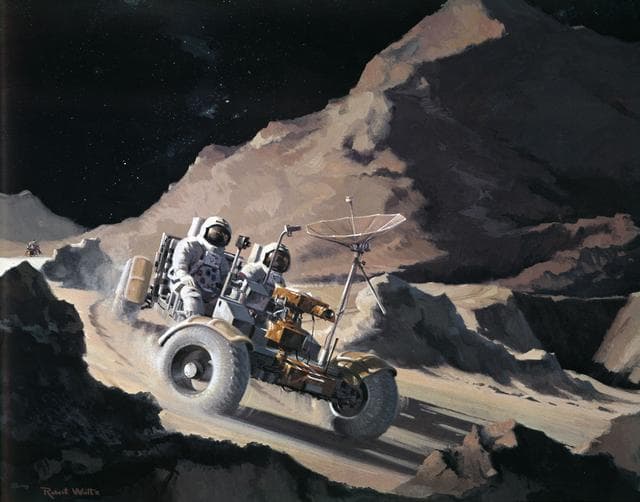 NASA image: ARTIST CONCEPT - ROVER ON MOON (APOLLO XV) - MSC