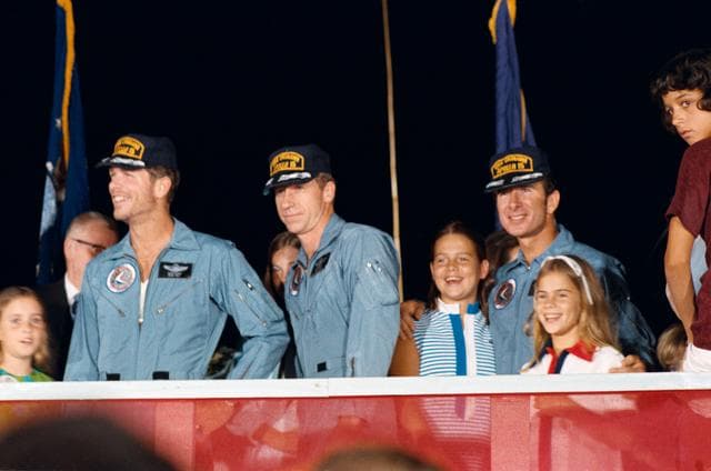 NASA image: Apollo 15 Crew - Welcome on Arrival - Ellington AFB (EAFB), TX