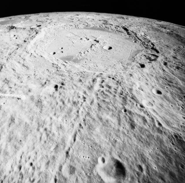 NASA image: View of crater Humboldt as photographed by Apollo 15