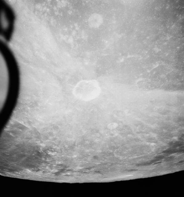 NASA image: View of crater Proclus on lunar nearside as photographed by Apollo 15