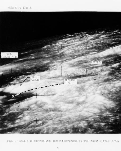 NASA image: Photograph of Apollo 17 lunar landing site location