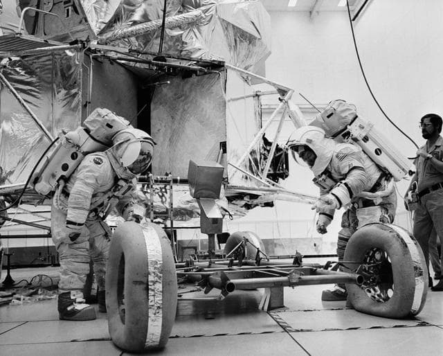 NASA image: Apollo 17 Astronauts during EVA training