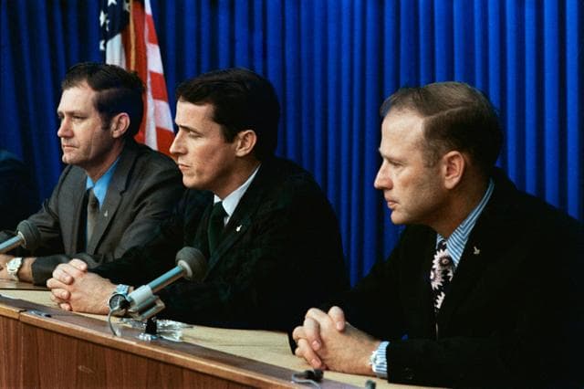 NASA image: Skylab 4 press conference