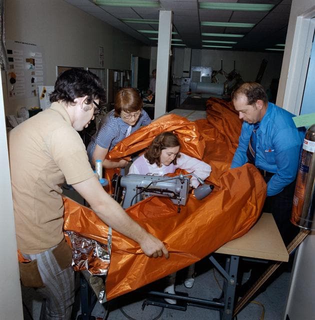 NASA image: SKYLAB (SL)-I - MANUFACTURING (SUN SHADE) - GE, HOUSTON, TX