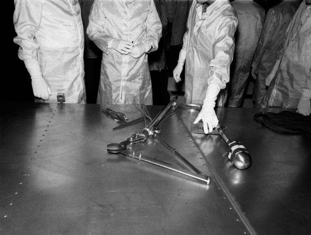 NASA image: Tools being considered for use in freeing solar array wing of Skylab