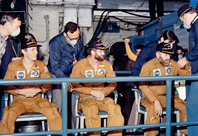 NASA image: SKYLAB (SL)-4 - RECOVERY (USS NEW ORLEANS)