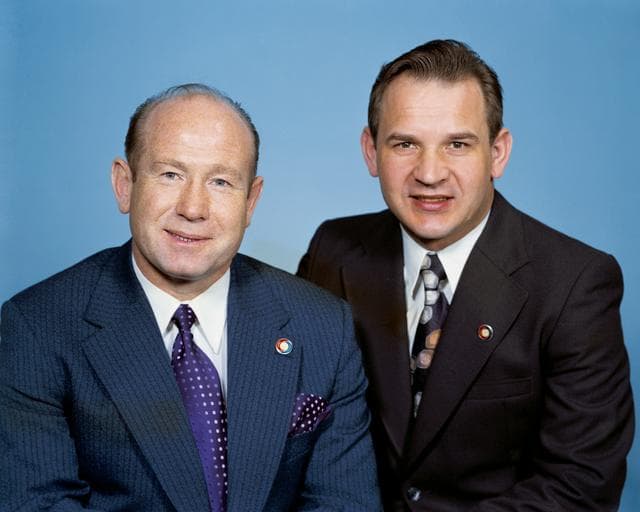 NASA image: Portrait  - Cosmonauts Leonov, Aleksey A. and  Kubasov, Valeriy N.