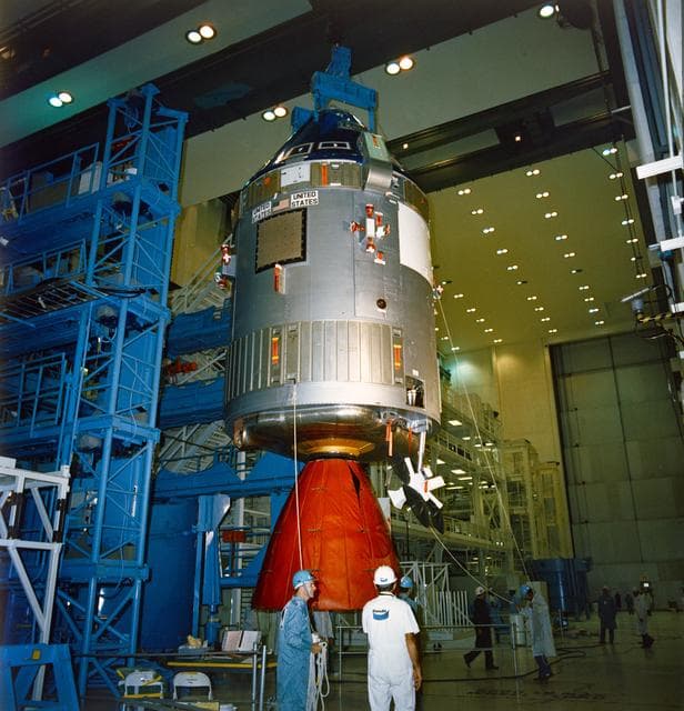 NASA image: Apollo spacecraft for ASTP during prelaunch checkout