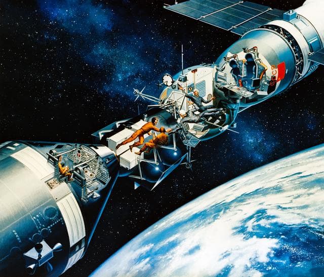 NASA image: ART CONCEPTS - APOLLO-SOYUZ TEST PROJECT (ASTP)