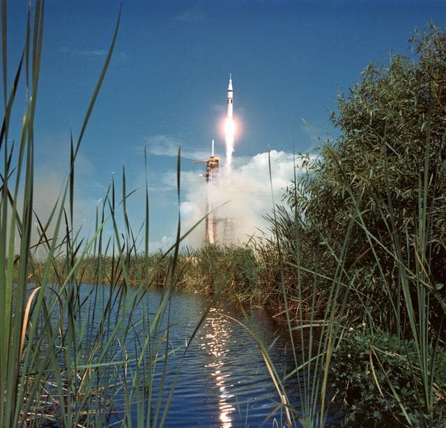 NASA image: Liftoff - Apollo-Soyuz Test Project (ASTP) - KSC