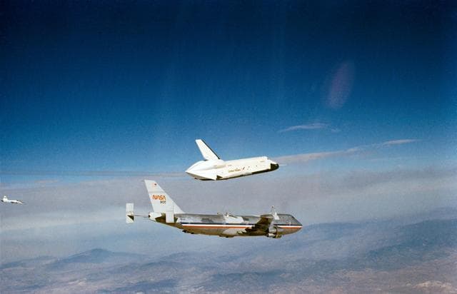 NASA image: Approach & Landing Test (ALT) - Shuttle Free-Flight (FF)-2 - New Release - DFRC, CA