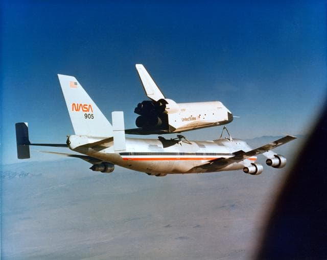 NASA image: Approach & Landing Test (ALT) - Shuttle - Public Affairs Office (PAO) News Release - Free-Flight (FF)-5 Photography