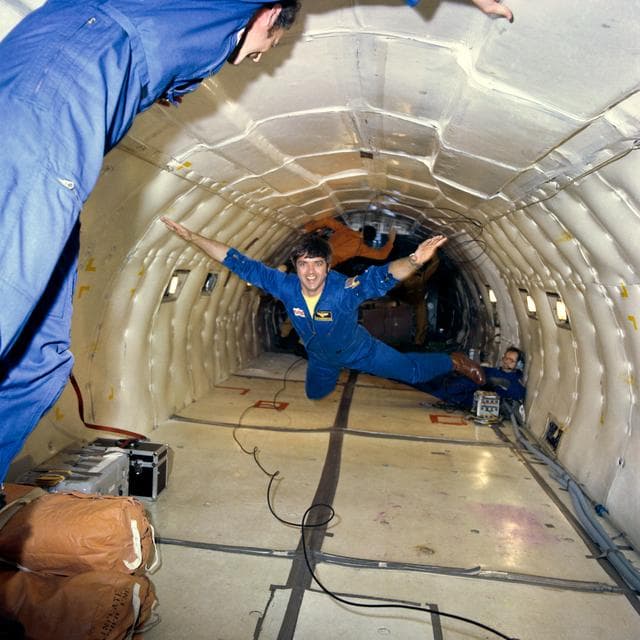 NASA image: Zero-g tests of involving Astronaut candidate Daniel C. Brandenstein