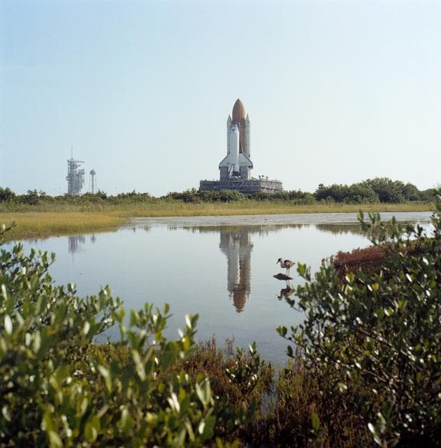 NASA image: Ground level views of the Columbia rollout for the STS-5 mission