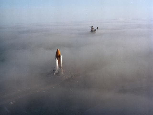 NASA image: PREFLIGHT (ROLLOUT) STS-6 - KSC