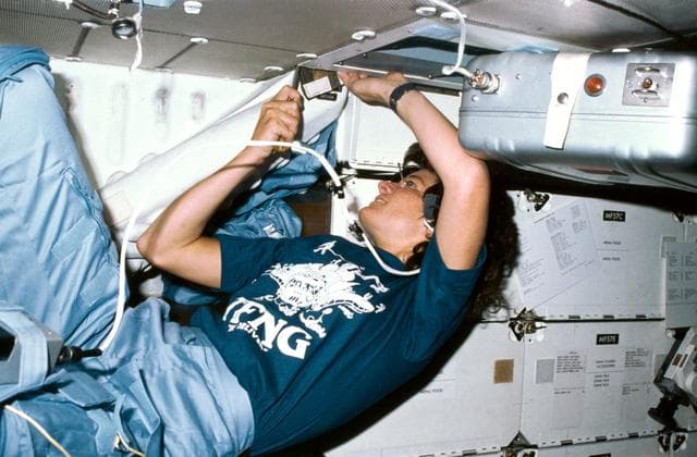 NASA image: Inflight views of the crew of STS-7