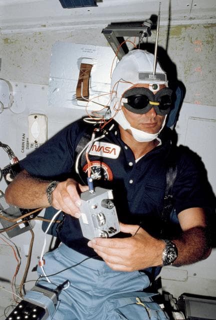 NASA image: Inflight views of the crew of STS-7
