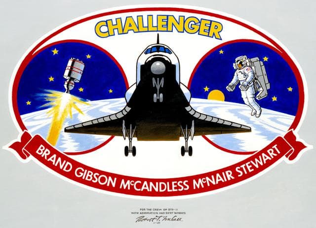 NASA image: Space Shuttle Mission 41-B official crew insignia
