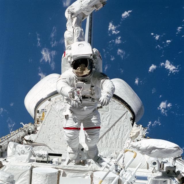 NASA image: View of Astronaut Bruc McCandless during EVA