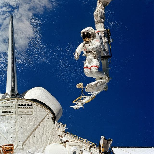 NASA image: View of Astronaut Bruc McCandless during EVA