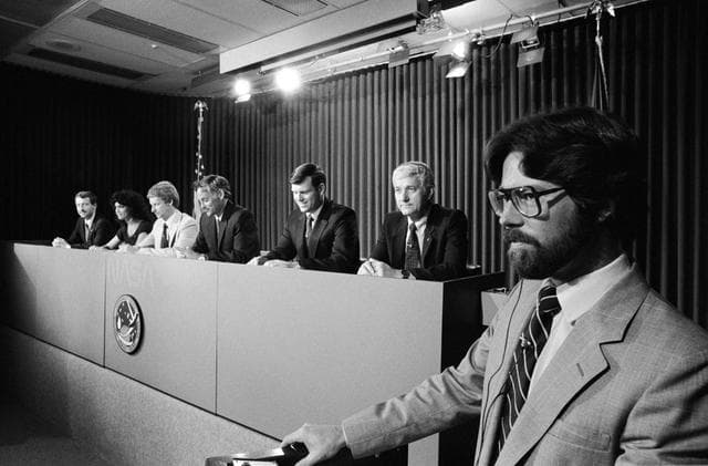 NASA image: Press Conference - STS-41D (Preflight) - JSC