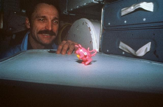 NASA image: CREW TRAINING (TOYS) - STS-51E - JSC