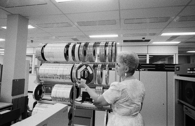 NASA image: Analysis of data on MADS recorder tape from the STS 51-L Challenger
