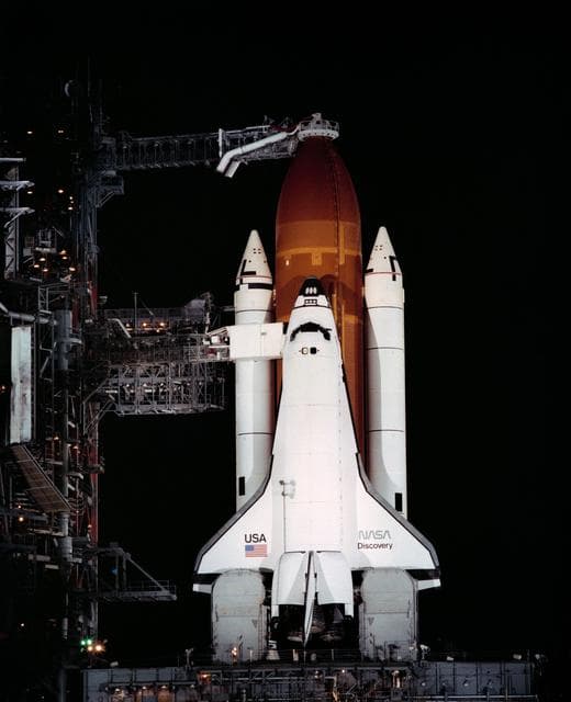 NASA image: Rollout - Shuttle Discovery - STS 41D Launch - KSC