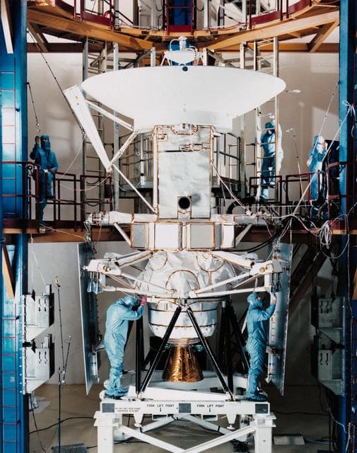 NASA image: Documentary view of the Magellan spacecraft, during Checkout, and an art