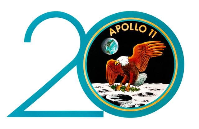 NASA image: Logo for the 20th Anniversary of the Apollo 11 mission