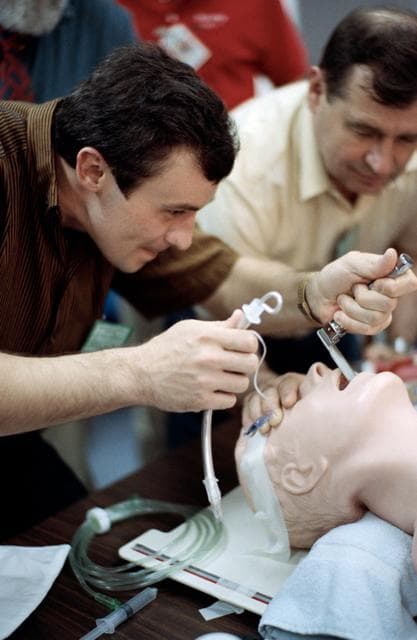 NASA image: Cosmonauts and astronauts during medical operations training