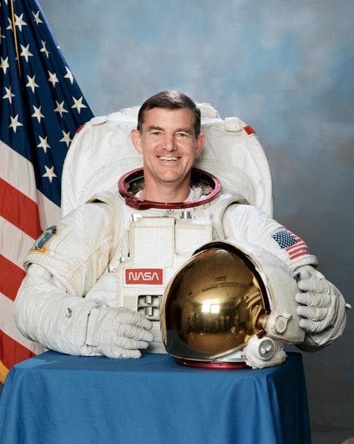 NASA image: Portrait of astronaut James Voss in his EMU
