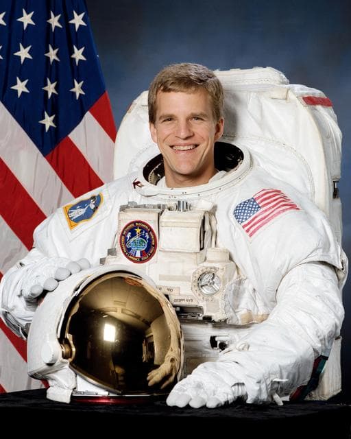 NASA image: Official portrait of Scott Parazynski wearing EMU suit