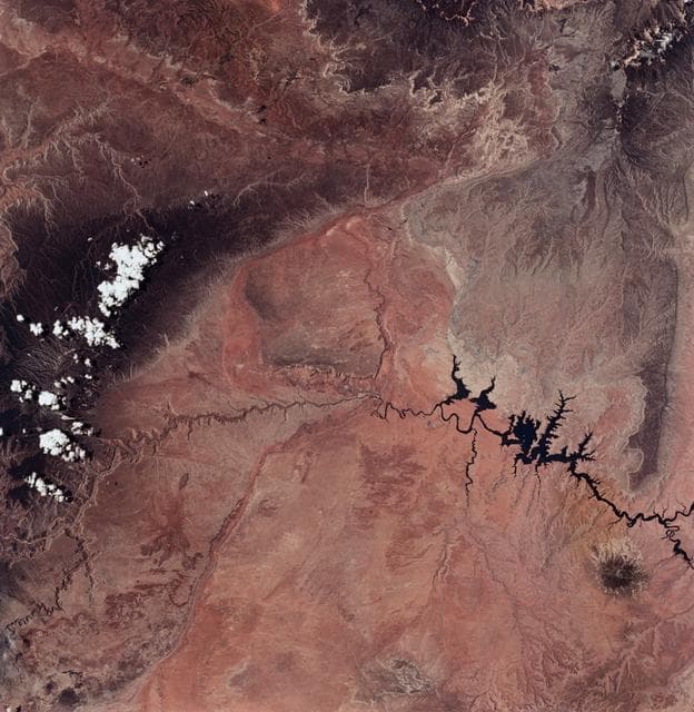 NASA image: Lake Powell, Colorado River, Utah and Grand Canyon, Arizona