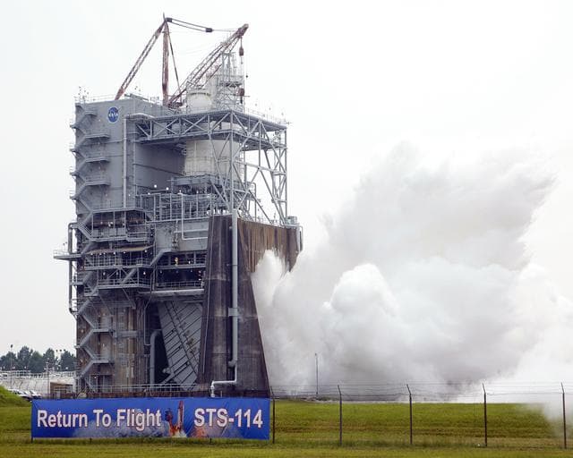 NASA image: Return to flight SSME test at A2 test stand