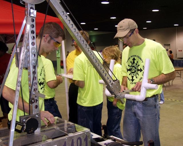 NASA image: SSC engineers mentor FIRST Robotics teams