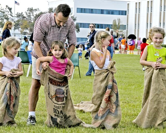 NASA image: Sack Racers at Day of Play