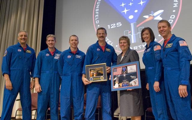 NASA image: STS-125 crew visits Stennis