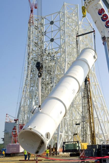 NASA image: Water tank installed at A-3 Test Stand