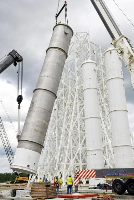 NASA image: Isopropyl alcohol tank installed at A-3 Test Stand