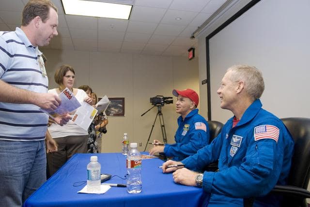 NASA image: STS-128 crew visits Stennis