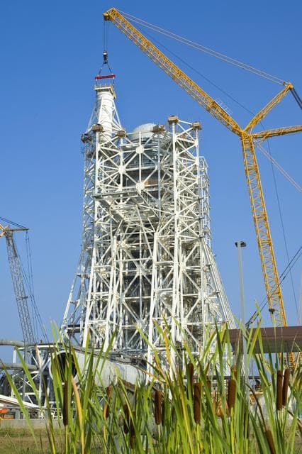 NASA image: LOX tank installation