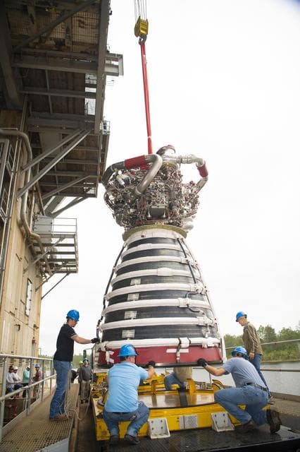 NASA image: Engine Removal Signals Completion of Successful Test Series