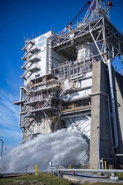 NASA image: NASA Stennis Conducts Water Flush at Fred Haise Test Stand