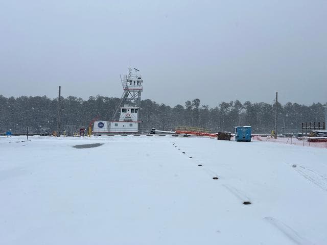 NASA image: NASA Stennis Becomes Winter Wonderland